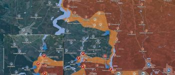 Mapa stanu frontu 29 września wg Rybara.