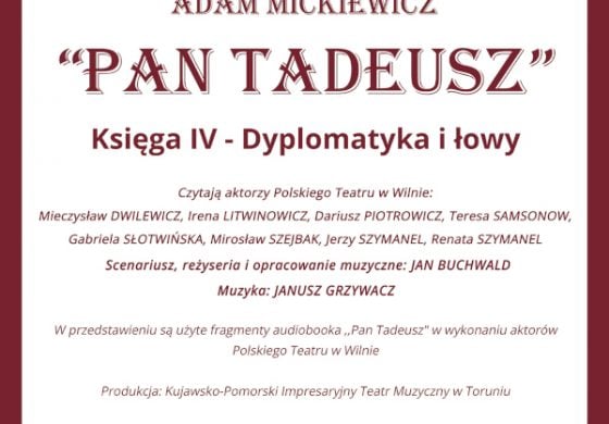 Aktorzy Polskiego Teatru w Wilnie czytają „Pana Tadeusza”