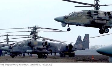 W pobliżu granicy z Łotwą eksplodowały 2 rosyjskie śmigłowce szturmowe Ka-52