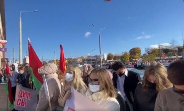 Białorusini pikietowali pod konsulatem Polski w Grodnie. Przeciwko „podżeganiu” do wojny