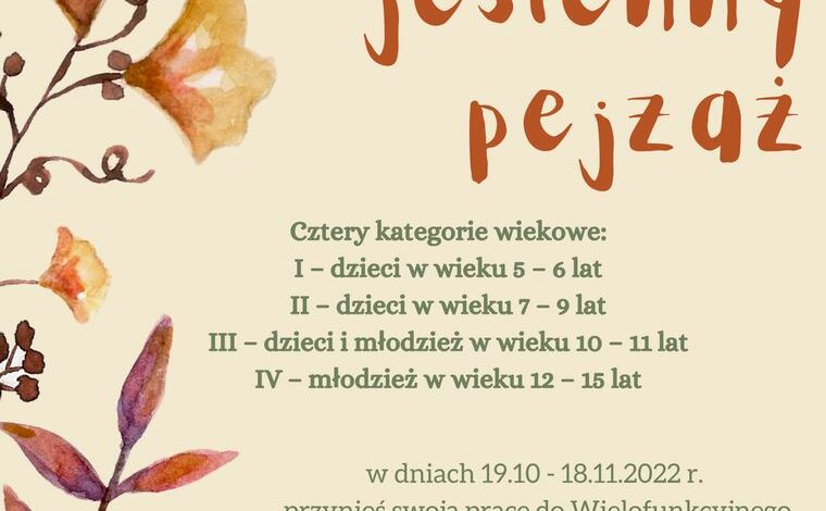 Konkurs plastyczny „Jesienny pejzaż” w Rudominie