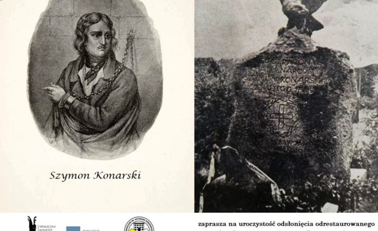 Odsłonięcie zrekonstruowanego pomnika Szymona Konarskiego w Wilnie