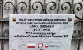 Tablica pamiątkowa poświęcona Annie German we włoskim San Remo