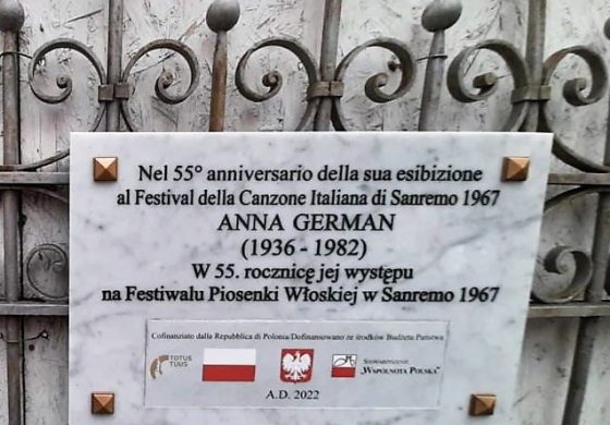 Tablica pamiątkowa poświęcona Annie German we włoskim San Remo