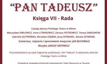 Aktorzy Polskiego Teatru w Wilnie czytają kolejną księgę „Pana Tadeusza”