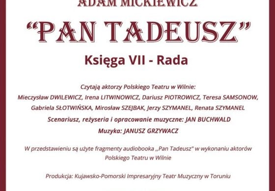 Aktorzy Polskiego Teatru w Wilnie czytają kolejną księgę „Pana Tadeusza”