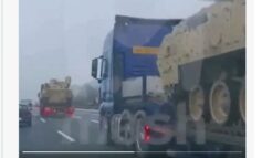 Rosyjski „turysta” wpadł w histerię na widok konwoju ze sprzętem dla Ukrainy (WIDEO)