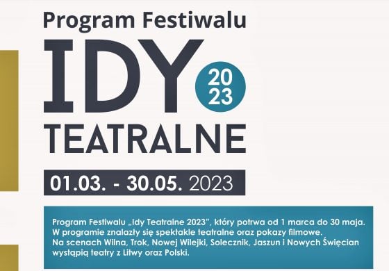 Festiwal „Idy Teatralne 2023” startuje w Wilnie!