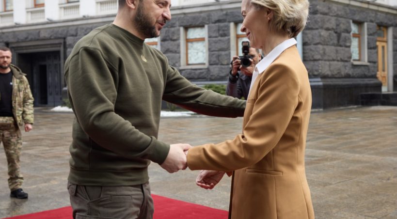 Wołodymyr Zelenski i Ursula von der Leyen