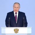 Władimir Putin wygłasza orędzie do Zgromadzenia Narodowego 21.02.2023. Fot: Kremlin.ru