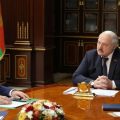 Asłan Bżania i Aleksander Łukaszenka. Fot: BiełTA