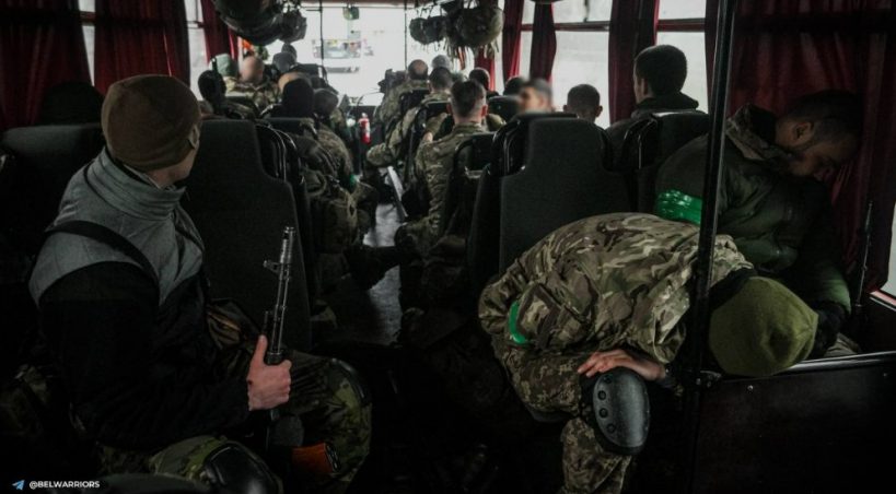 Białorusini chca walczyć z rosyjskim okupantem. Fot: kalinouski.org