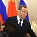 Deputy Chairman of the Security Council of the Russian Federation Dmitry Medvedev before the beginning of Russian-Chinese talks in restricted format. Photo: Mikhail Tereshenko, TASS