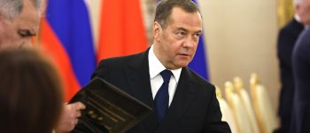 Deputy Chairman of the Security Council of the Russian Federation Dmitry Medvedev before the beginning of Russian-Chinese talks in restricted format. Photo: Mikhail Tereshenko, TASS