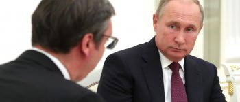Prezydent Serbii Aleksander Vučić na Kremlu. Fot: Kremlin.ru