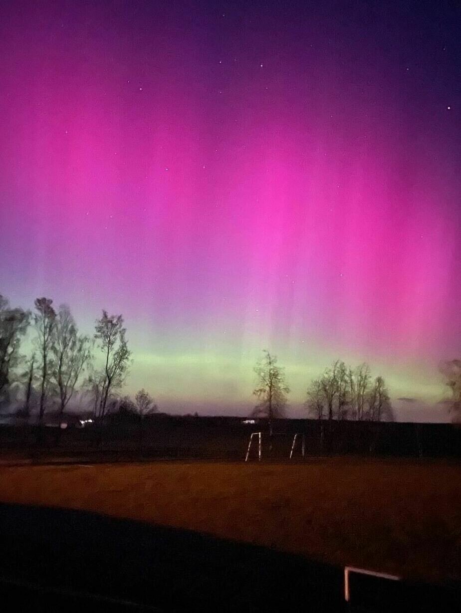 Zorza polarna nad Białorusią. Fot: facebook.com