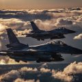 Samoloty F-16 Polskich Sił Powietrznych w patrolu nad Litwą