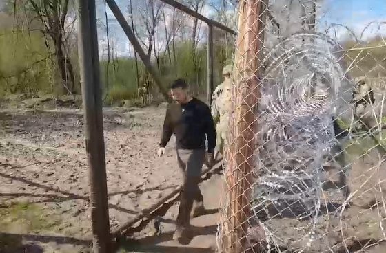 Zełenski widziany na granicy z Białorusią (WIDEO)