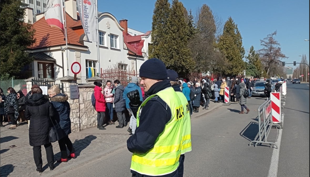 Pod konsulatem Ukrainy w Krakowie