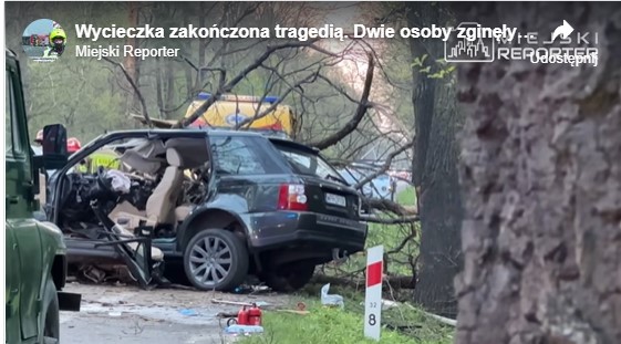 Wypadek Fot: printscreen/Facebook.com/Miejski reporter