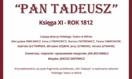 Aktorzy Polskiego Teatru w Wilnie czytają kolejną księgę „Pana Tadeusza”