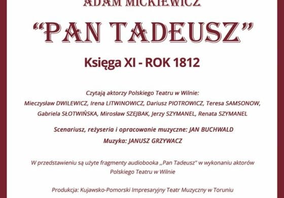 Aktorzy Polskiego Teatru w Wilnie czytają kolejną księgę „Pana Tadeusza”