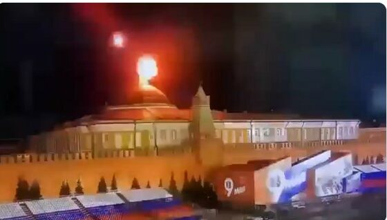 PILNE: Ukraińcy uderzyli w Kreml. Wybuchł pożar! (WIDEO)