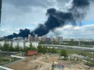 W Moskwie płonie niedawno oddany do użytku budynek. W pobliżu jest akademia FSB