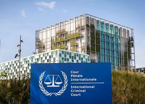 Kolorowa fotografia siedziby Międzynarodowego Trybunału Karnego w Hadze