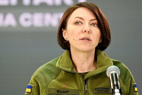 Kolorowa fotografia wiceminister obrony Ukrainy Hanny Malar