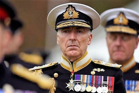Admirał Sir Antony David Radakin, dowódca brytyjskich Sił Zbrojnych i główny doradca wojskowy premiera oraz ministra obrony