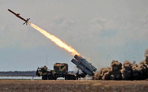 Ukraiński samobieżny rakietowego system obrony wybrzeża „Neptun” RK-360MC