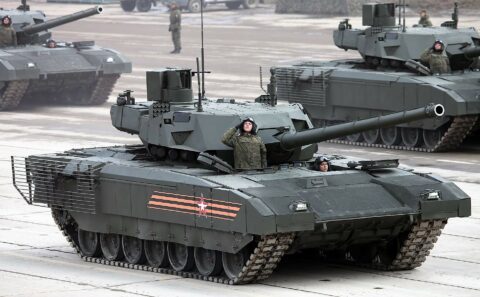 Rosyjski czołg czwartej generacji T-14 „Armata” podczas parady z okazji Dnia Zwycięstwa w MoskwieWikipedia/Creative Commons 
