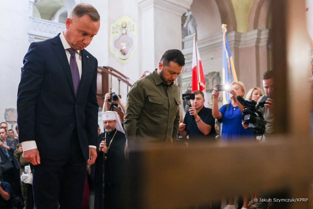 Prezydenci Polski i Ukrainy na Wołyniu. Fot: Jakub Szymczuk KPRP