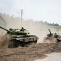 Rosyjskie czołgi T-64 na Ukrainie