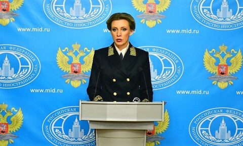 Fotografia kolorowa Rzeczniczki Ministerstwa Spraw Zagranicznych Rosji Marii Zacharowej