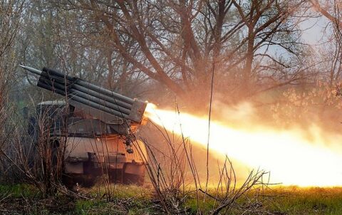 Ukraińska wyrzutnia rakiet „Grad”