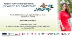 Koncert Eweliny Saszenko w Trokach