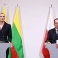 Spotkanie ministrów spraw wewnętrznych Polski, Litwy, Łotwy i Estonii: Mariusza Kamińskiego, Agne Bilotaite, Marisa Kuczinskisa i Lauriego Laanemetsa.