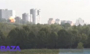 Drony znów zaatakowały Moskwę. Moment eksplozji przypadkowo pokazano w TV na żywo (WIDEO)