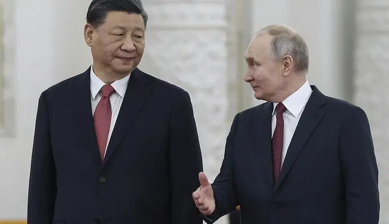 Zdjęcie z wizyty w Moskwie przywódcy Chin Xi Jinping.
