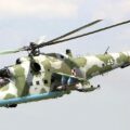 Polski śmigłowiec wojskowy Mi-24 Fot. Wikipedia – domena publiczna