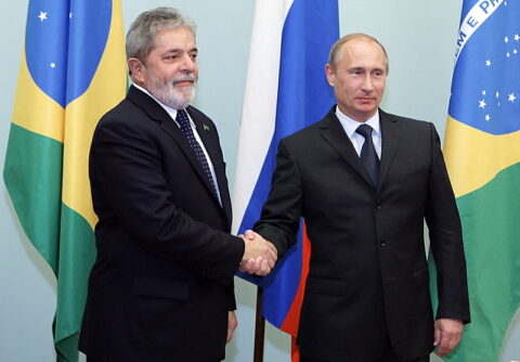 Prezydent Brazylii Luiz Inacio Lula da Silva i prezydent Federacji Rosyjskiej Władimir Putin, Moskwa, 2010 r. Fot. RIA Novosti