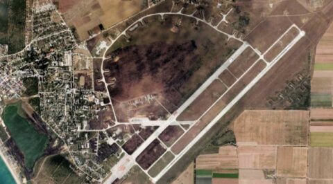 Rosyjskie lotnisko Saki na Krymie Fot. Труха⚡️Украина