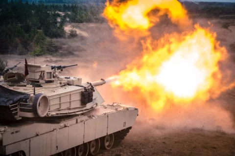 Amerykański czołg M1 Abrams Fot. Kārlis Dambrāns / Shutterstock