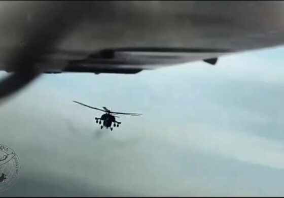 Ukraiński dron uciekł przed dwoma śmigłowcami i samolotem