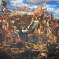 Jan Matejko, „Jan III Sobieski wysyła wiadomość o zwycięstwie papieżowi Innocentemu XI”