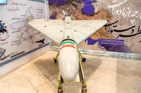 Irański bezzałogowy system powietrzny o charakterze amunicji krążącej, czyli Shahed-136 Fot. Wikipedia – domena publiczna