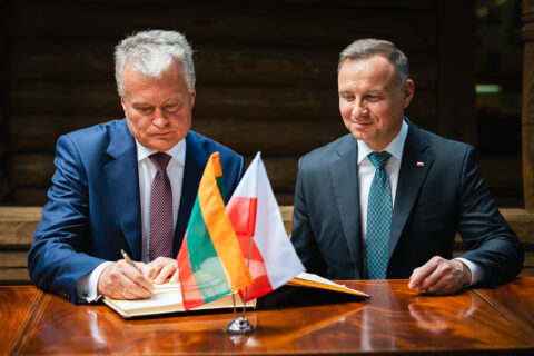 Prezydent Litwy Gitanas Nausėda i Prezydent RP Andrzej Duda Fot. Eitvydas Kinaitis/lrp.lt/kurierwilenski.lt