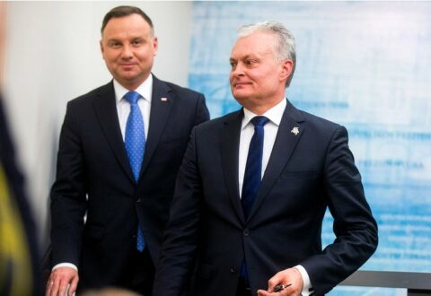 Prezydent Andrzej Duda i prezydent Litwy Gitanas Nausėda Fot. J. Stacevičius/LRT